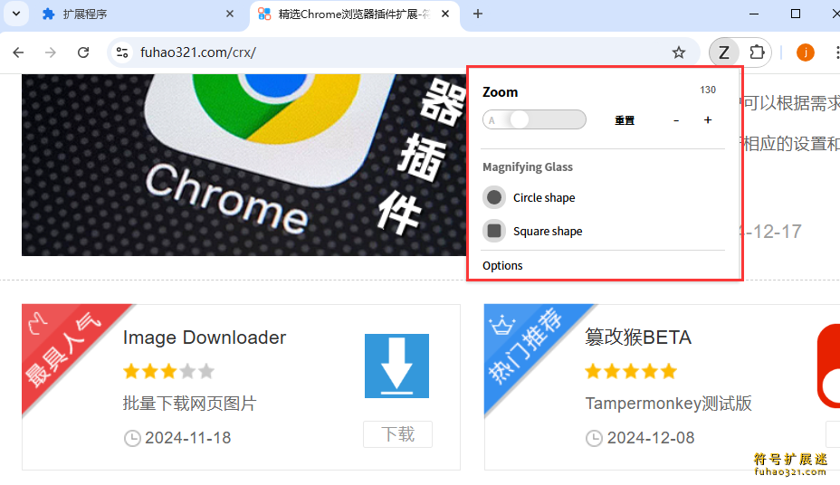 缩放 for Google Chrome