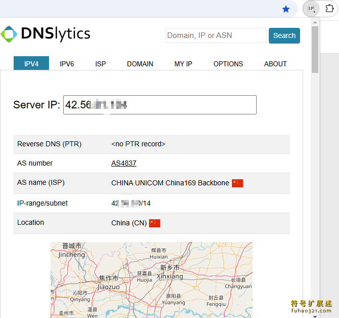 IP Address and Domain Information