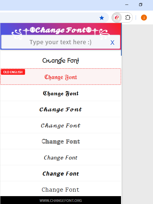 Change Font